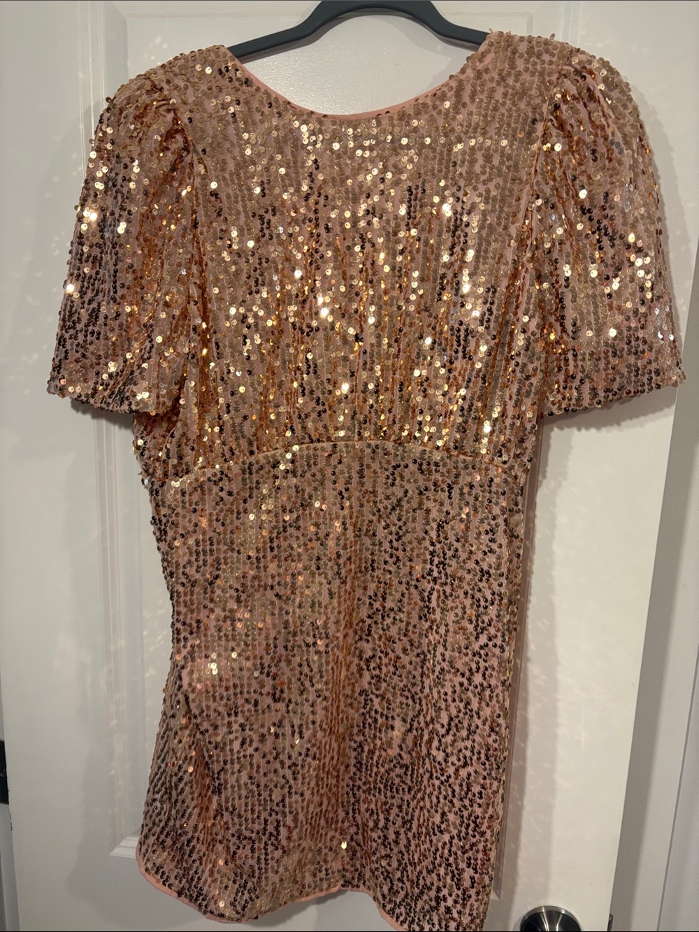Sequined Rose Gold Dress